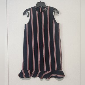 Zara Trafaluc Striped Ruffle Hem Dress